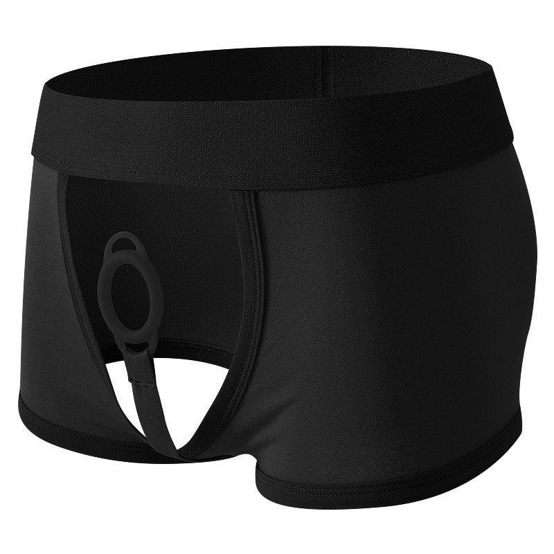 MenSexyWear Boxer Ouvert avec Anneau Opcock Noir